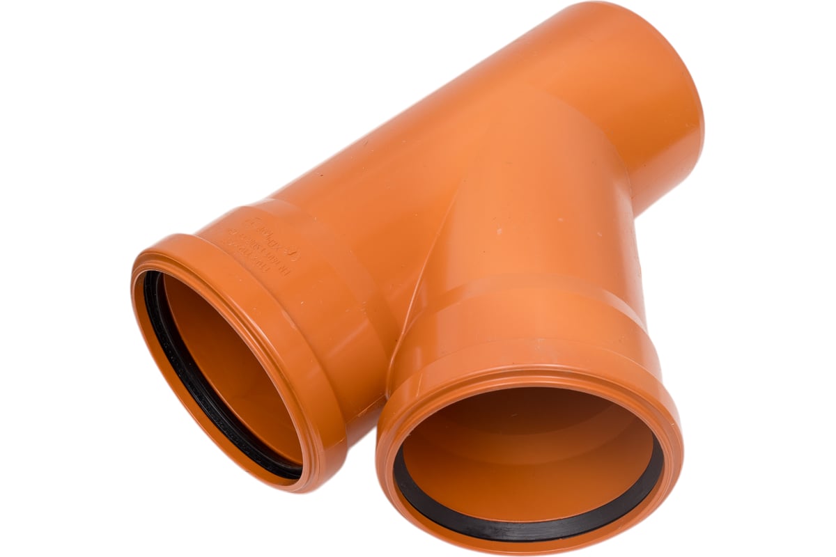 Тройник 45° 315х315 для наружной канализации НПВХ, Хемкор