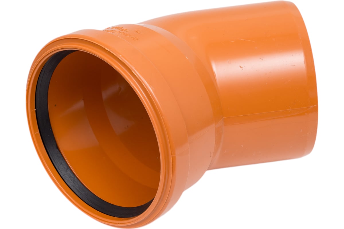 Отвод 45° 400 для наружной канализации НПВХ, Хемкор