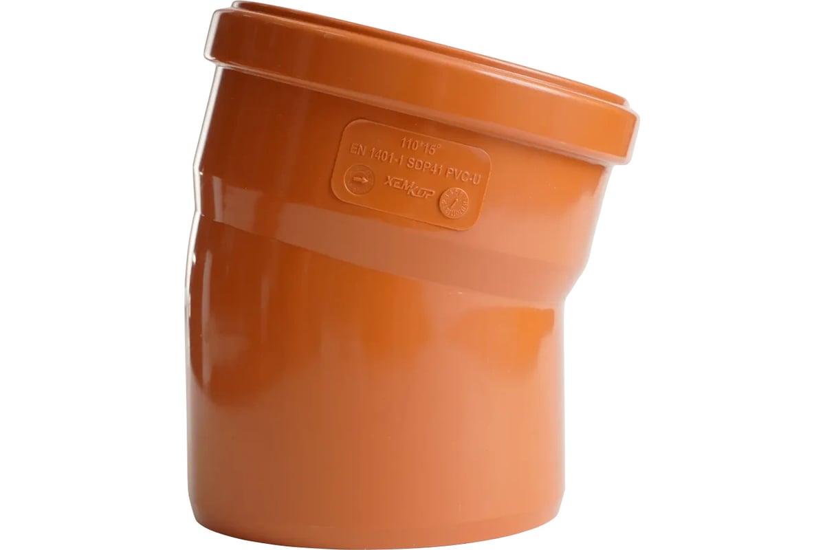 Отвод для наружной канализации 15° 315 НПВХ, Хемкор