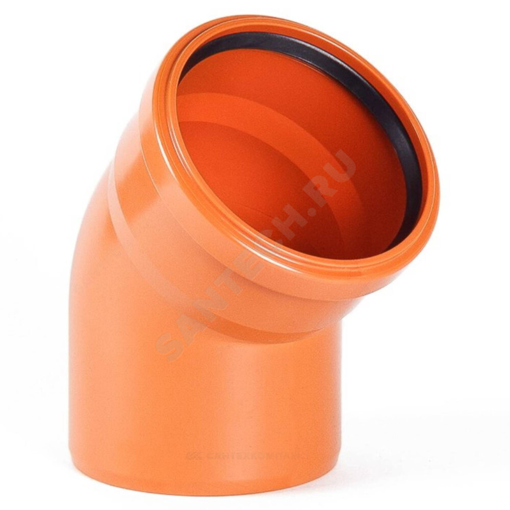 Отвод для наружной канализации 30° 315 НПВХ, Хемкор