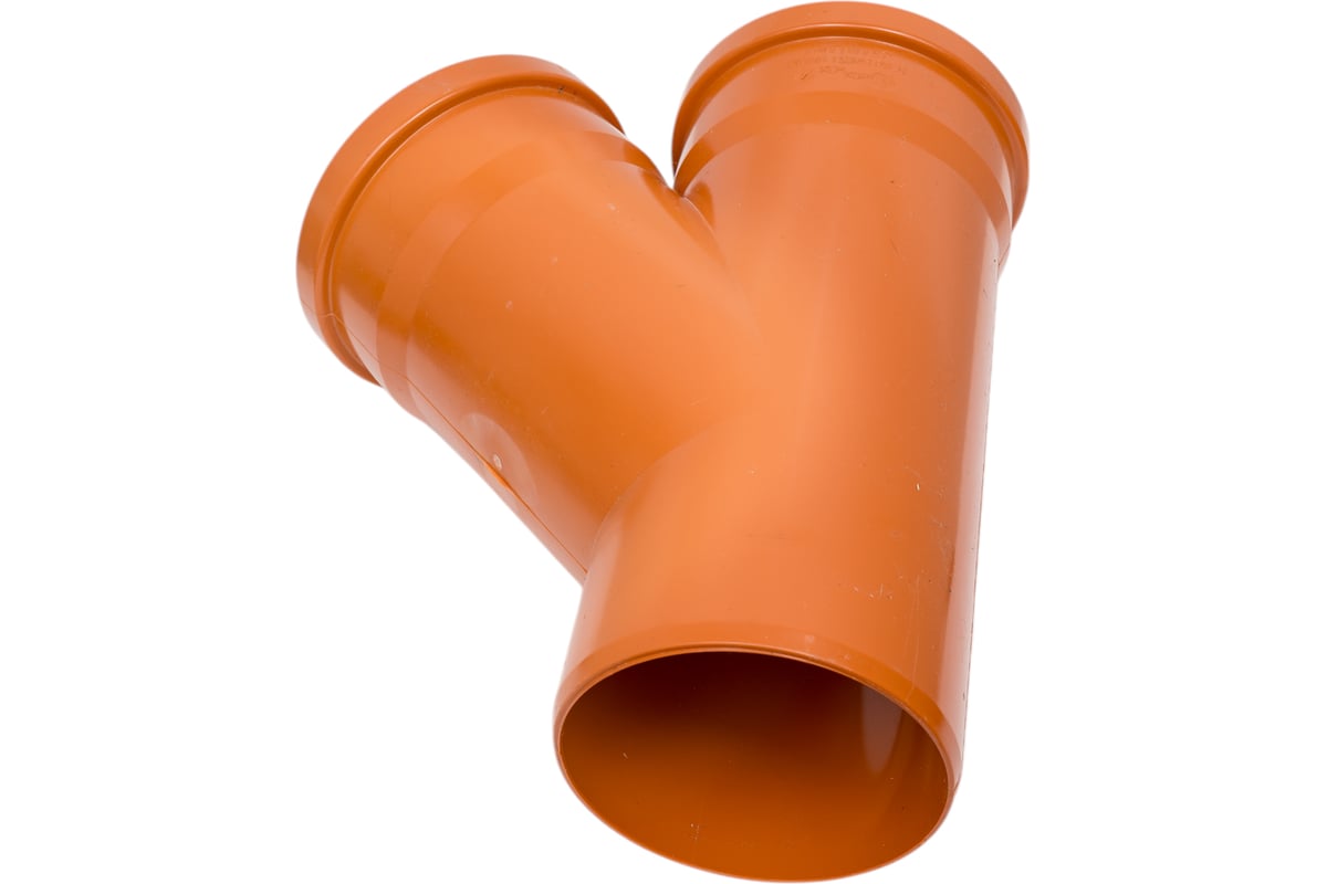 Тройник 45° 400х110 для наружной канализации НПВХ, Хемкор